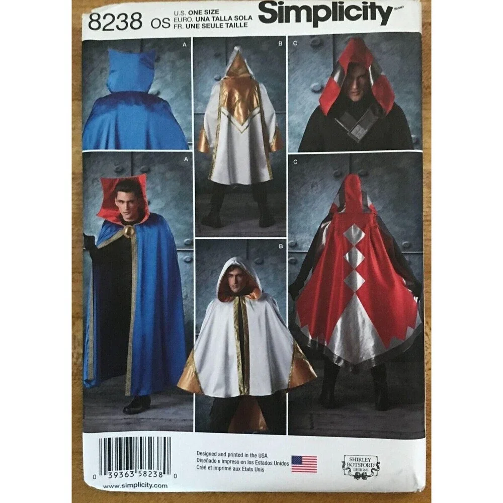 #8238 Simplicity Mens costume sewing pattern
